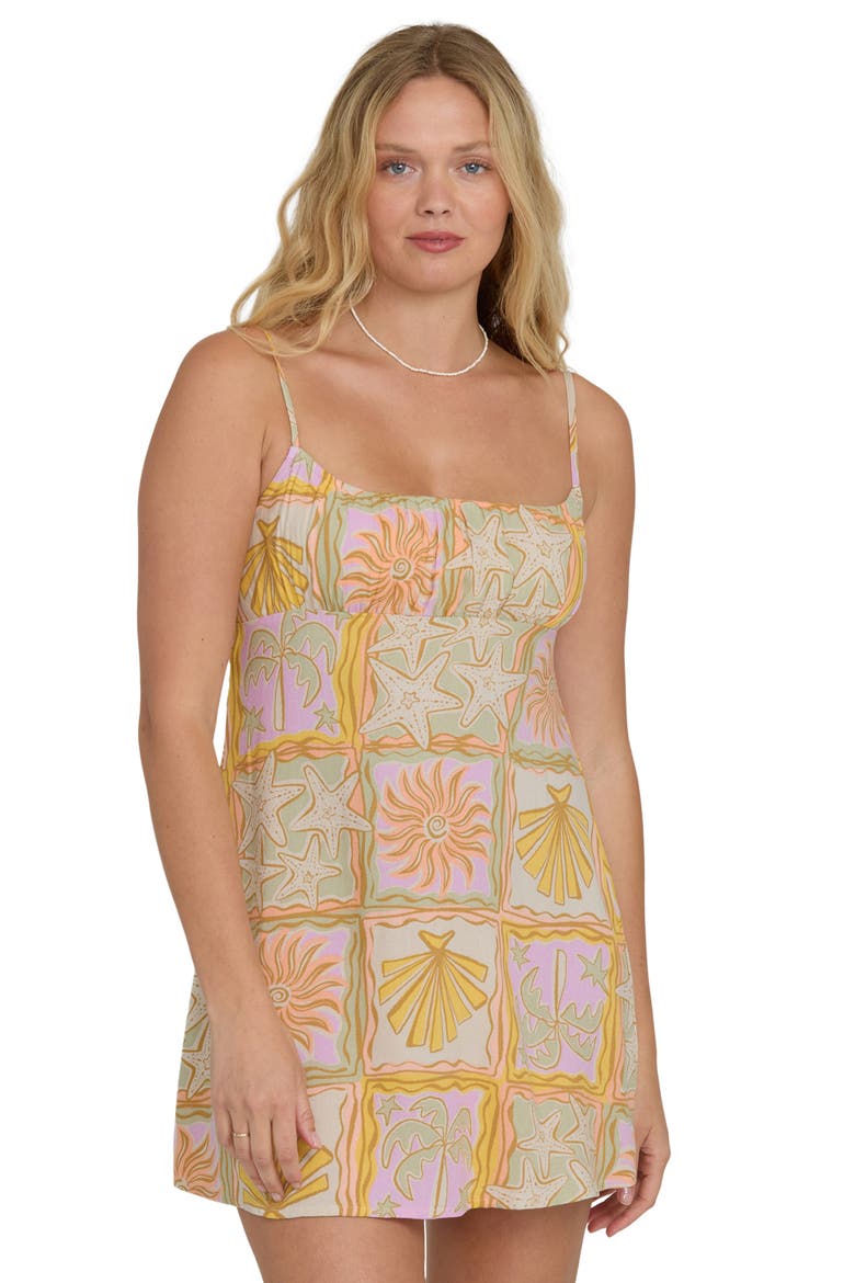 Dreaming of Sun Print Minidress, Alternate, color, SWEET LILAC