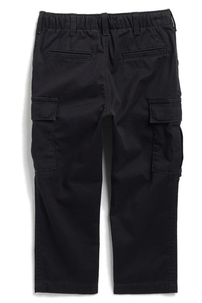 Kids' Slim Cargo Pants, Alternate, color, BLACK
