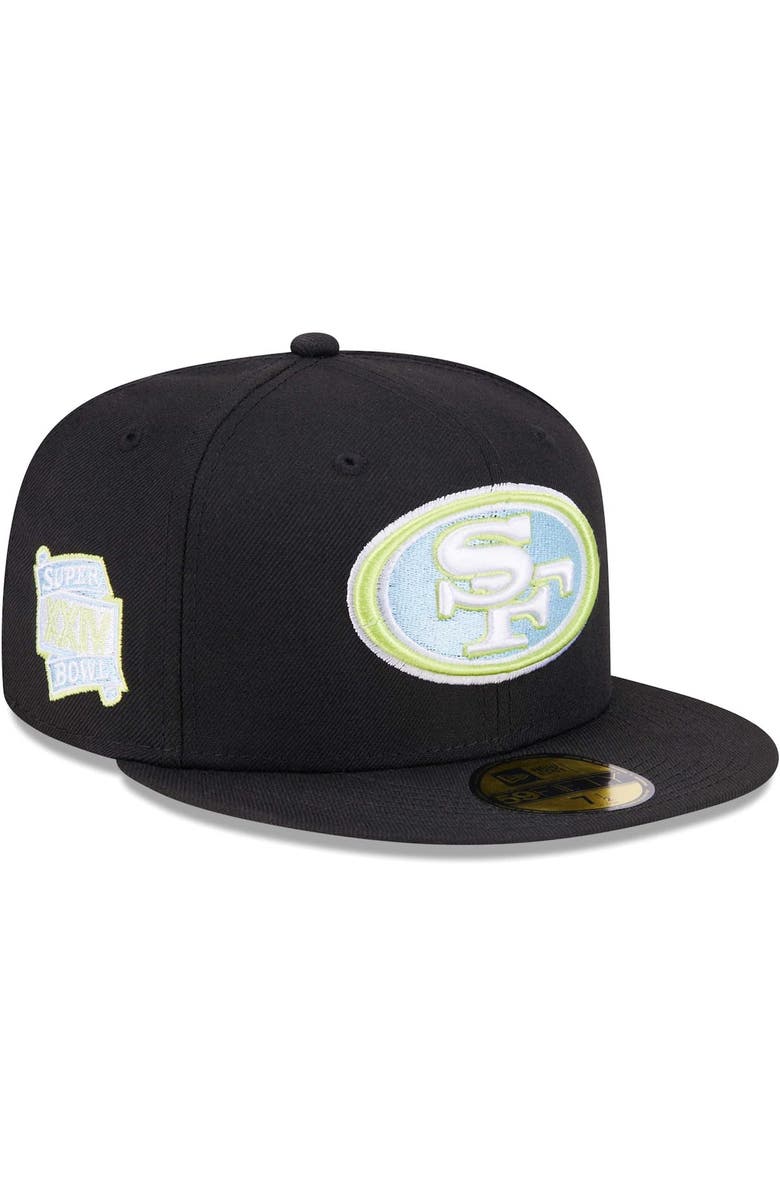 New Era Men's New Era Black San Francisco 49ers Multi 59FIFTY Fitted Hat, Main, color, 