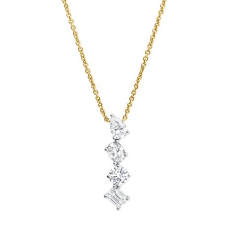 Nerisse 14K Gold Lab Grown Diamond Necklace - 1.5 Ct