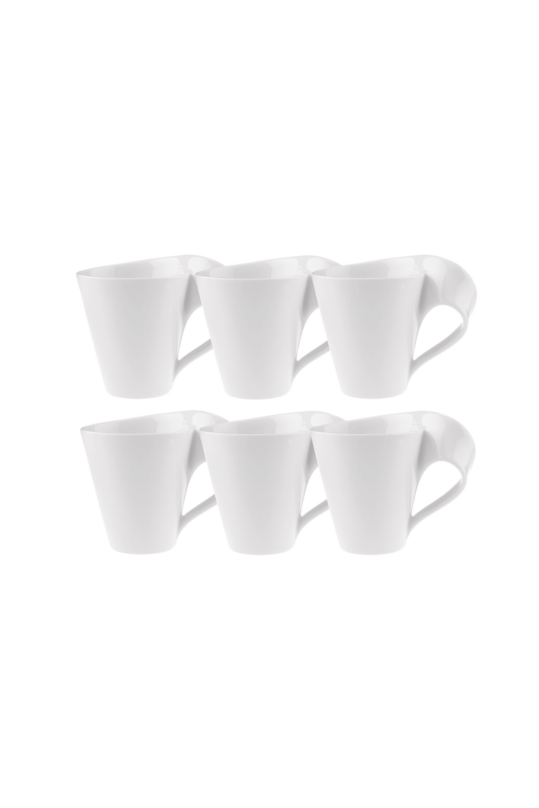 NewWave Caffe Mug Set of 6, Main, color, WHITE