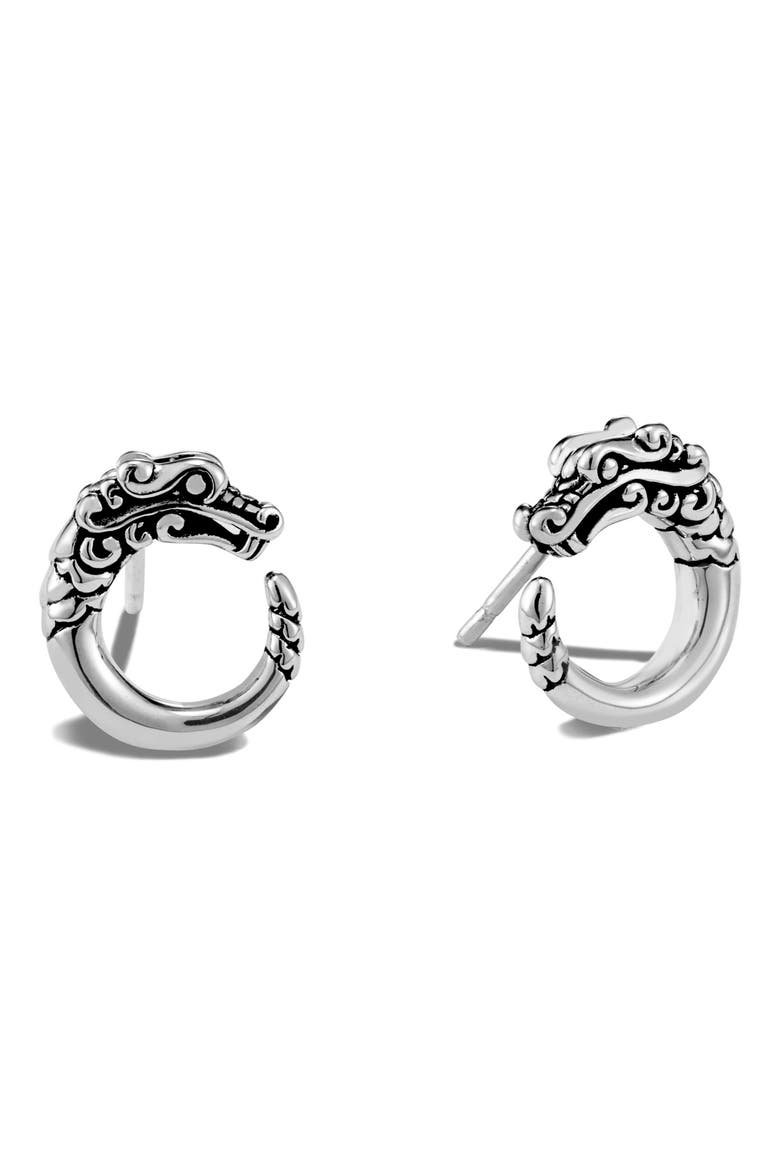 Legends Naga Stud Earrings, Main, color, SILVER