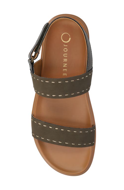 Journee Collection Milie Platform Sandal In Olive