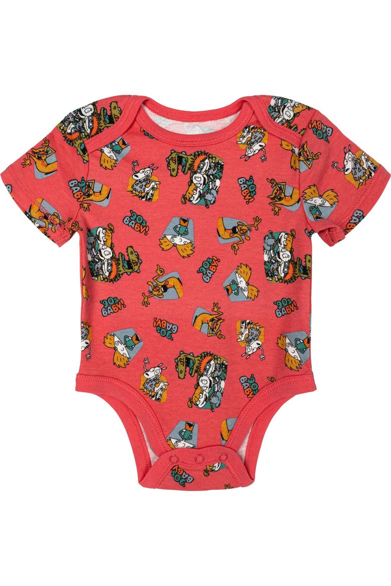 5-Pack Short Sleeve Bodysuits, Alternate, color, Nickelodeon Multi