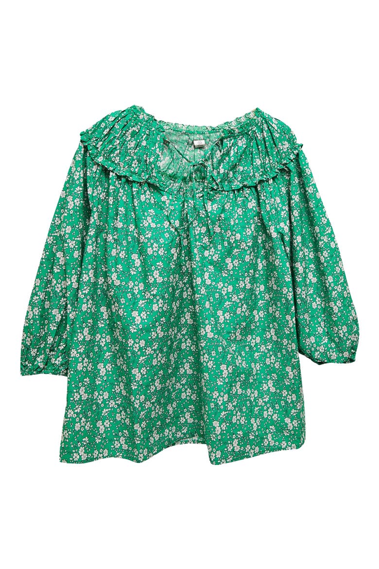 Floral Puff Sleeve Maternity Top, Alternate, color, GREEN