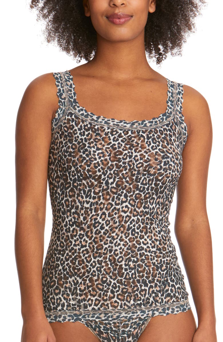Hanky Panky Classic Animal Print Lace Camisole, Main, color, 