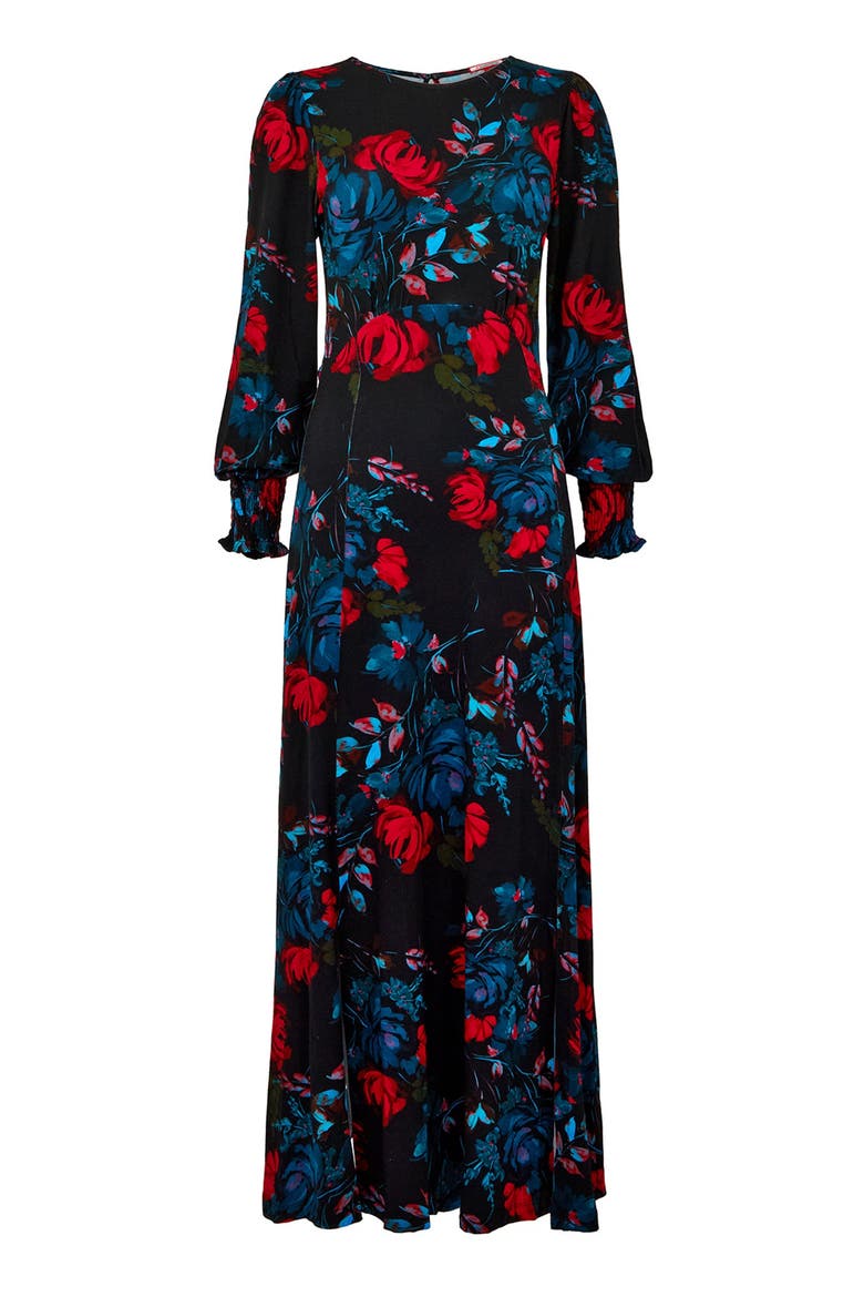 Stretch Knit Jersey Maxi Dress, Alternate, color, BOLD RED ROSE