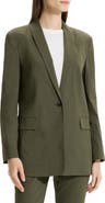 Theory Good Shawl Collar Linen Blend Blazer