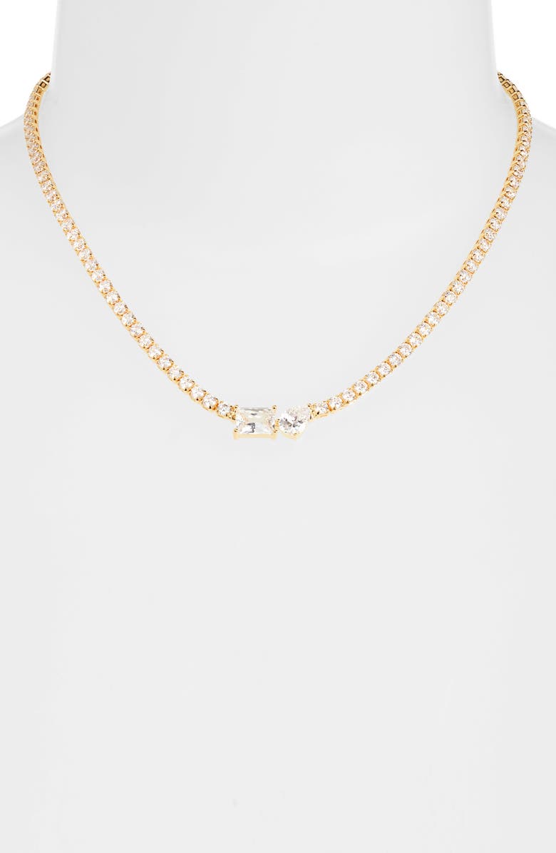 Nordstrom Mixed Cubic Zirconia Tennis Necklace, Alternate, color,