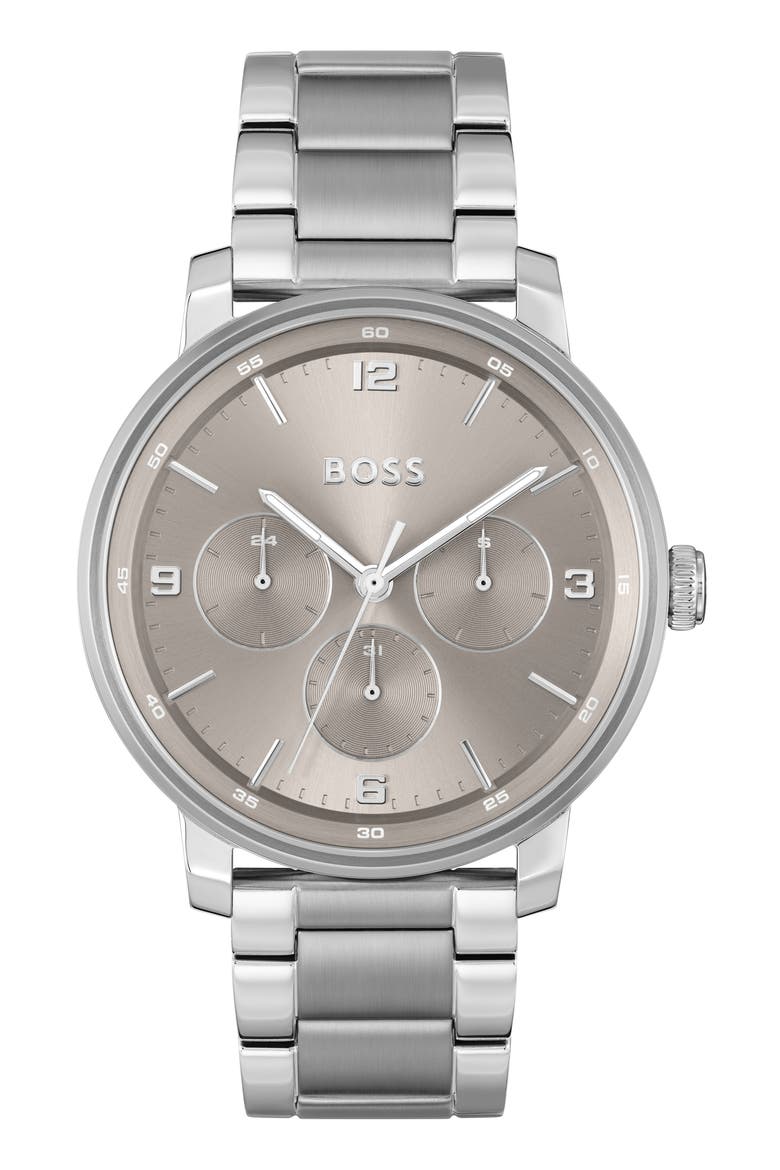 Contender Bracelet Watch, 44mm, Main, color, GRAY