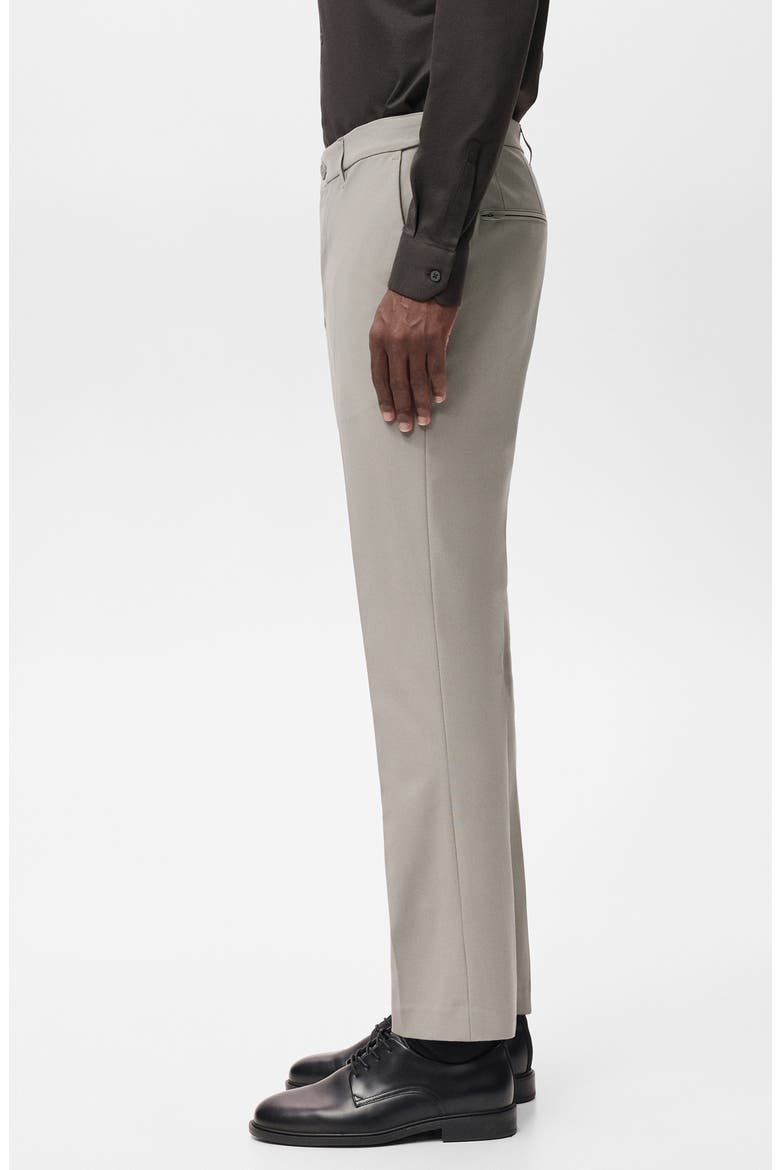 Slim Fit Thermolite® Flat Front Pants, Alternate, color, LIGHT/ PASTEL GREY
