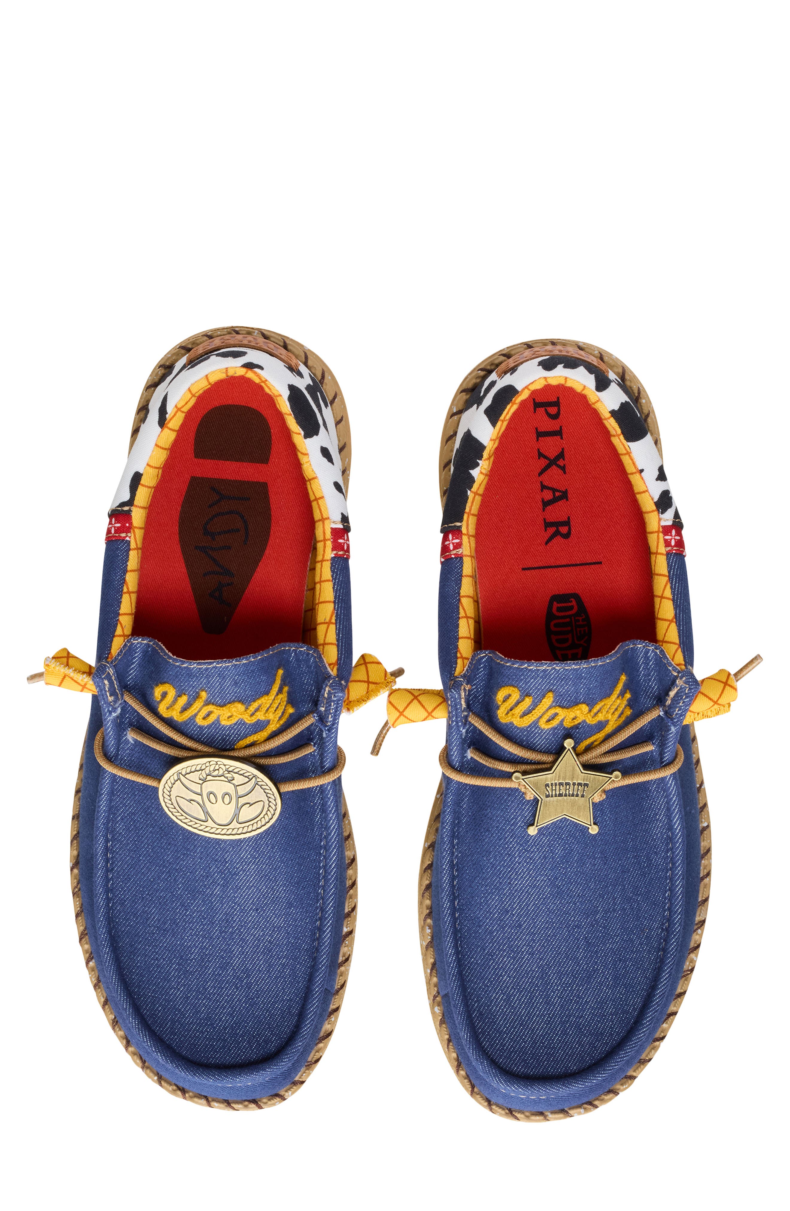 Hey Dude x Toy Story Wally Sheriff Woody Slip-On, Alternate, color, 