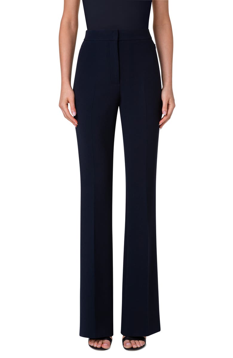 Akris Farida Stretch Wool Bootcut Pants, Main, color, 