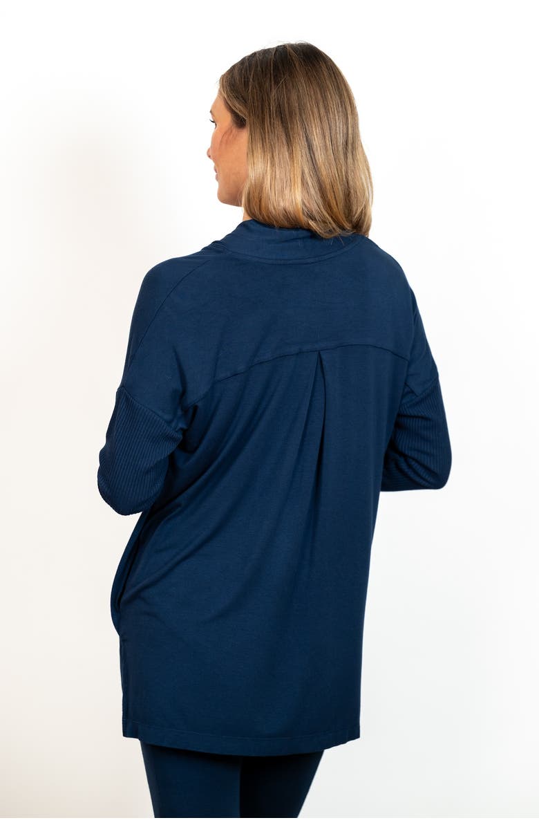 JJwinks BFF Open Front Lightweight Pocketed Cardigan, Alternate, color, Navy