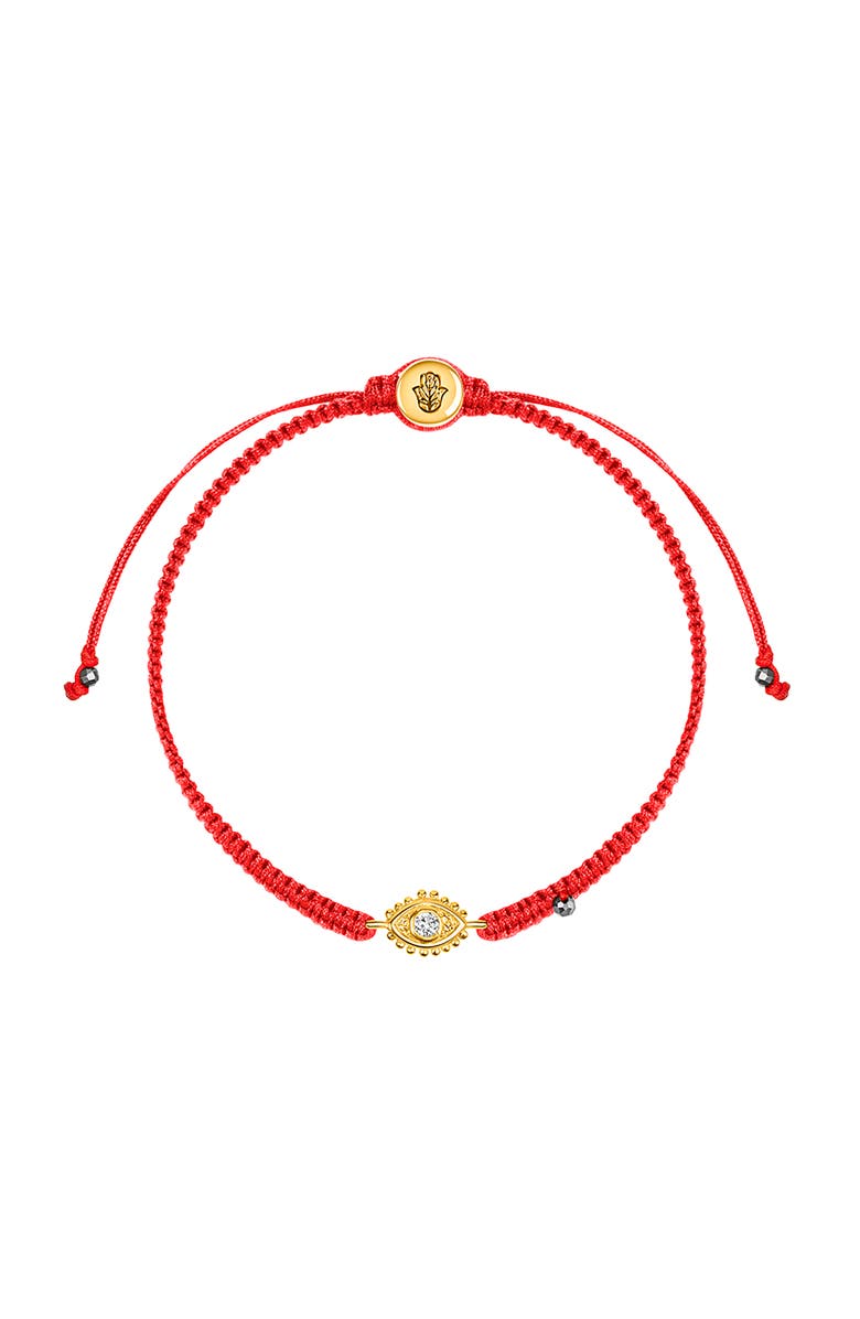 Karma and Luck Powerful Protection - Hematite Gold Evil Eye Red String Bracelet, Main, color, Red/Gold