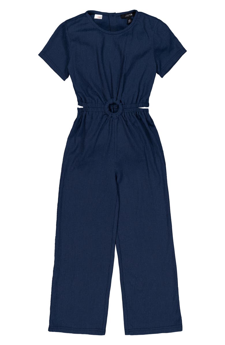 Joe's Jeans Kids' Cutout Detail Wide Leg Jumpsuit, Main, color, Navy
