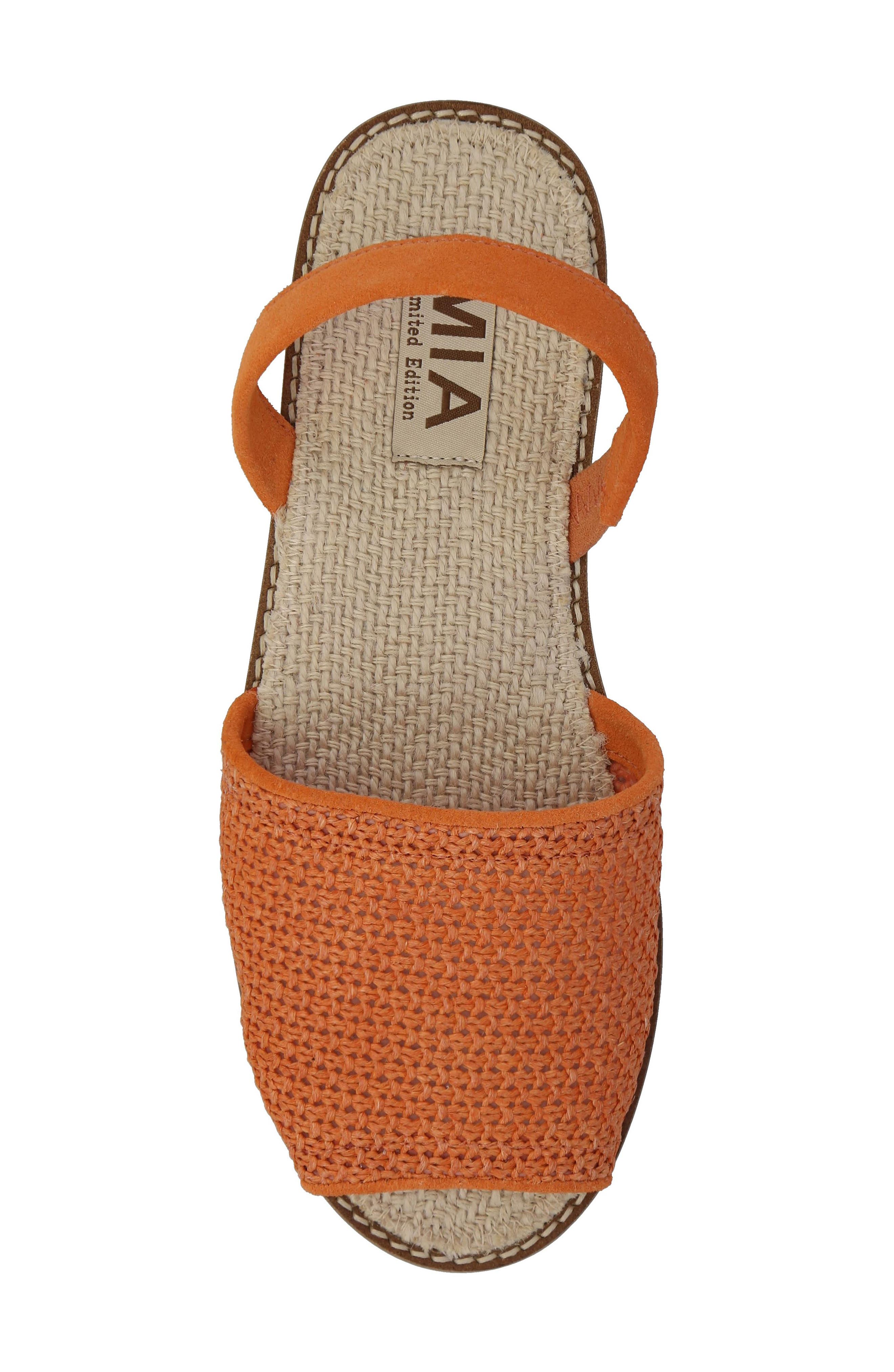 Brazil Slingback Sandal, Alternate, color, BURNT ORANGE WOVEN