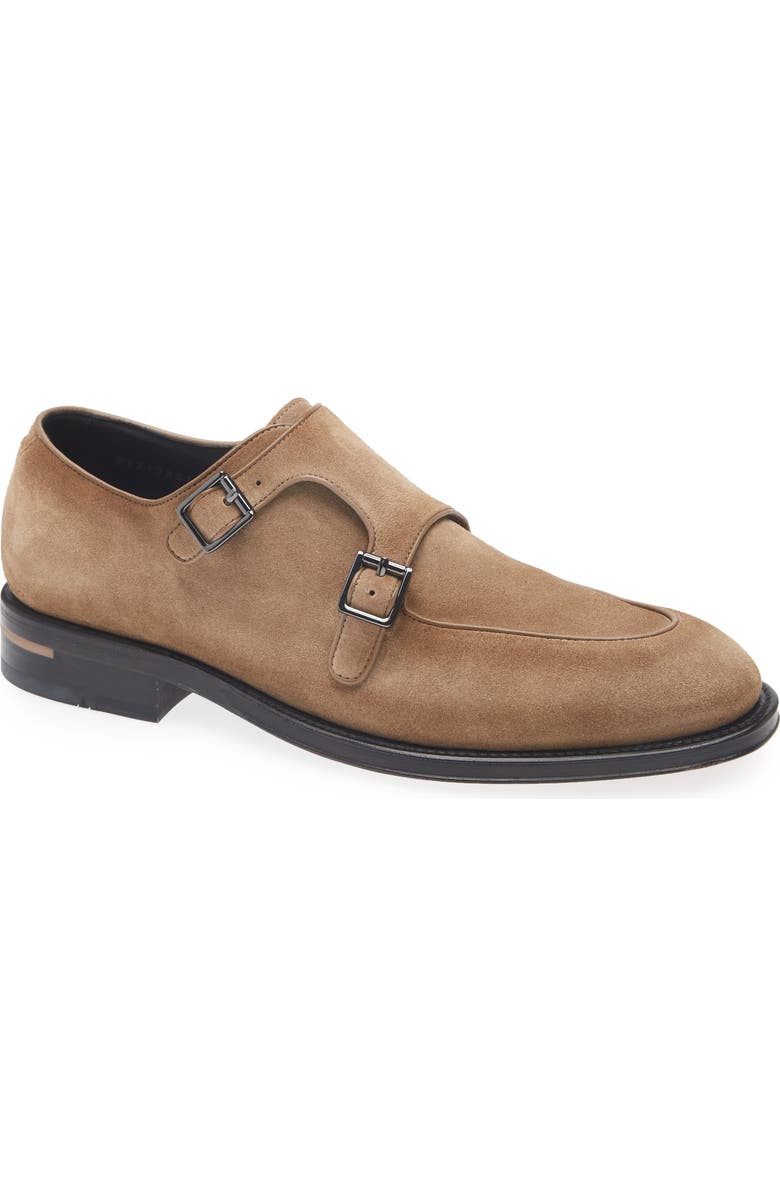 BOSS Terry Double Monk Strap Shoe, Main, color, Beige