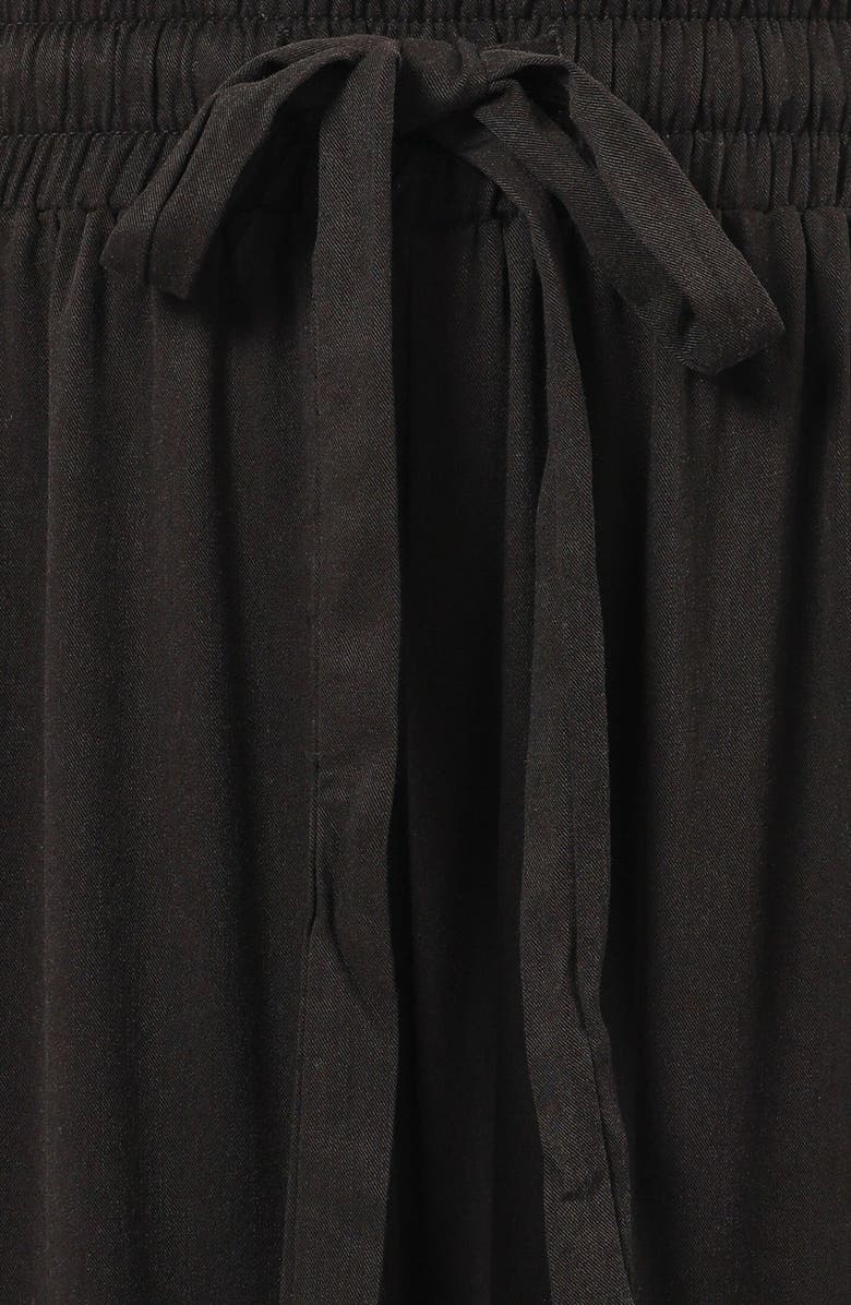 Petal & Pup Teddy Tie Waist Wide Leg Pants, Alternate, color, Black