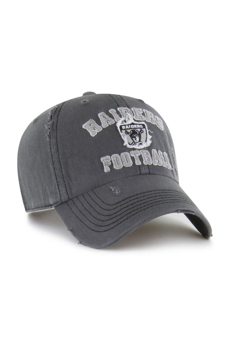 Men's '47  Charcoal Las Vegas Raiders Seymoore Clean Up Adjustable Hat, Alternate, color, Charcoal