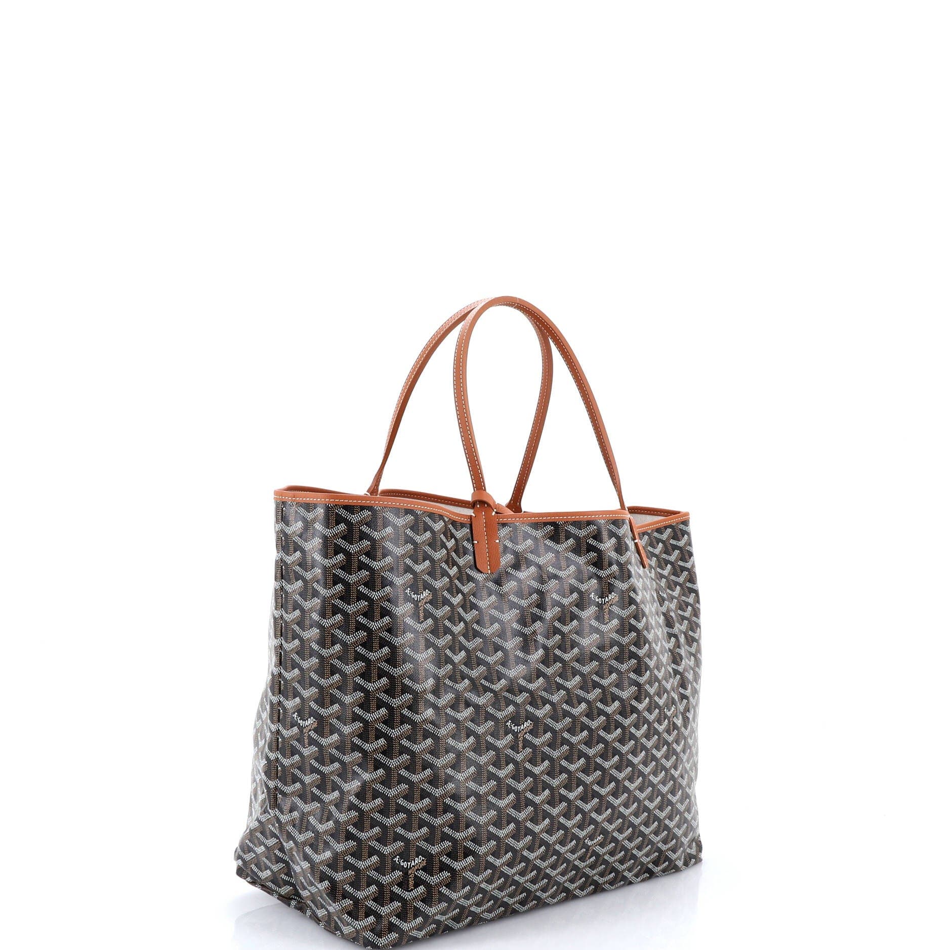 Pre-Owned Goyard Saint Louis Tote Coated Canvas GM, Alternate, color, Brown