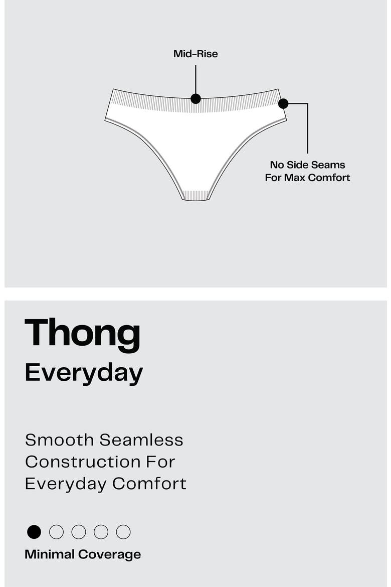 5-Pack Everyday Seamless Thongs, Alternate, color, PINK HERO MULTI