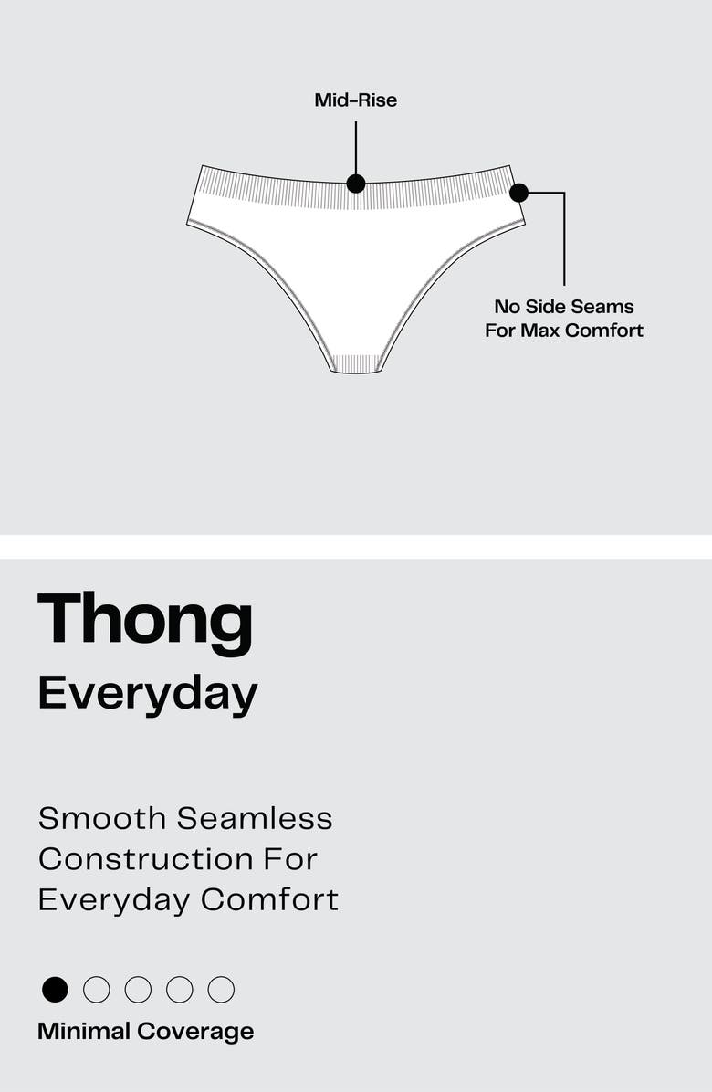 Nordstrom 5-Pack Everyday Seamless Thongs, Alternate, color, Black