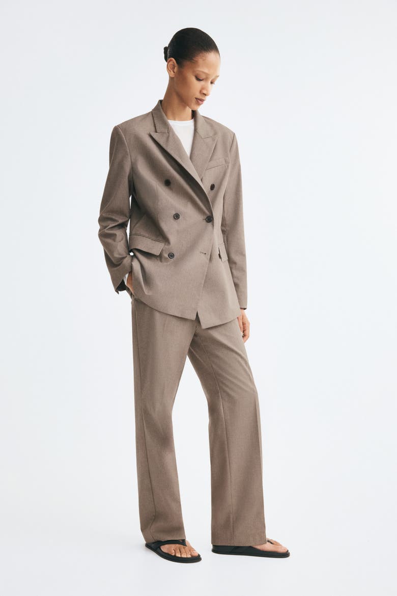 Double-Breasted Blazer, Alternate, color, Taupe