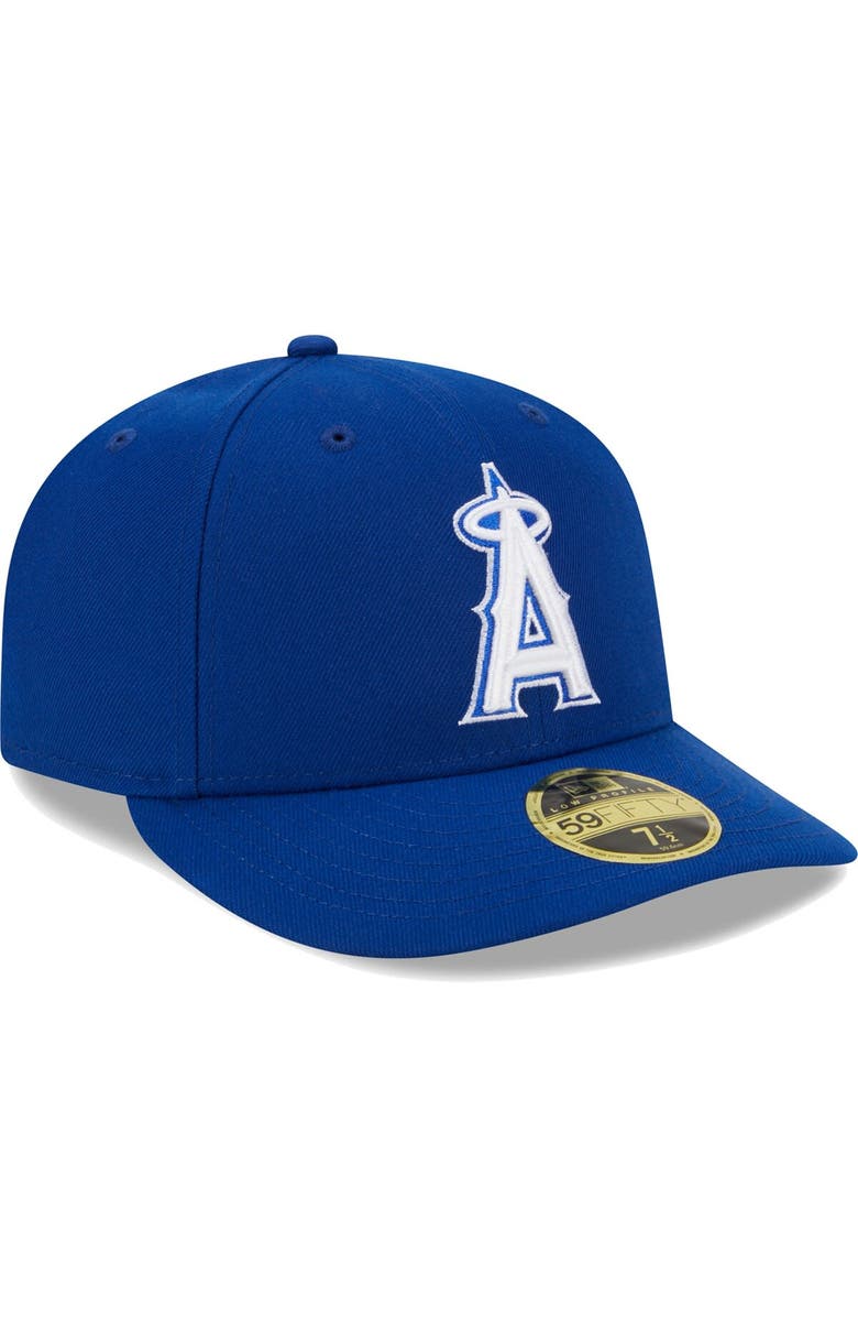 New Era Men's New Era  Royal Los Angeles Angels White Logo Low Profile 59FIFTY Fitted Hat, Alternate, color, 