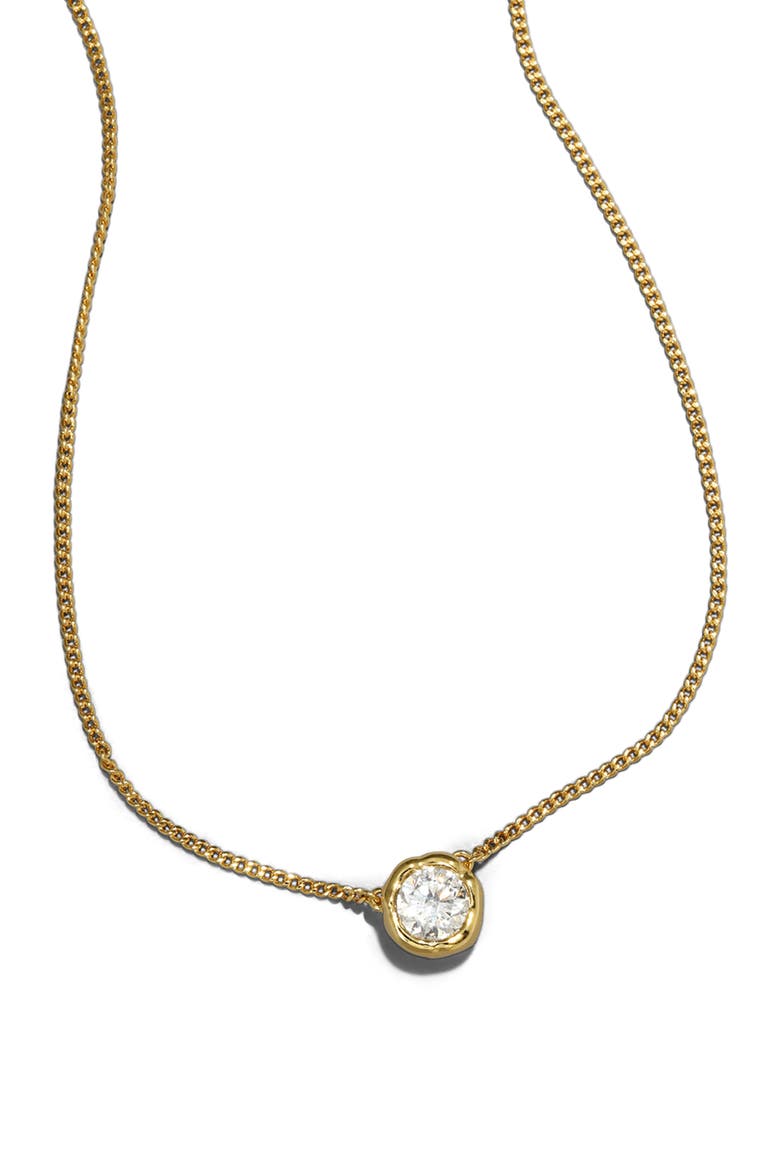 Asterales Solitaire Pendant Necklace, Main, color, GOLD