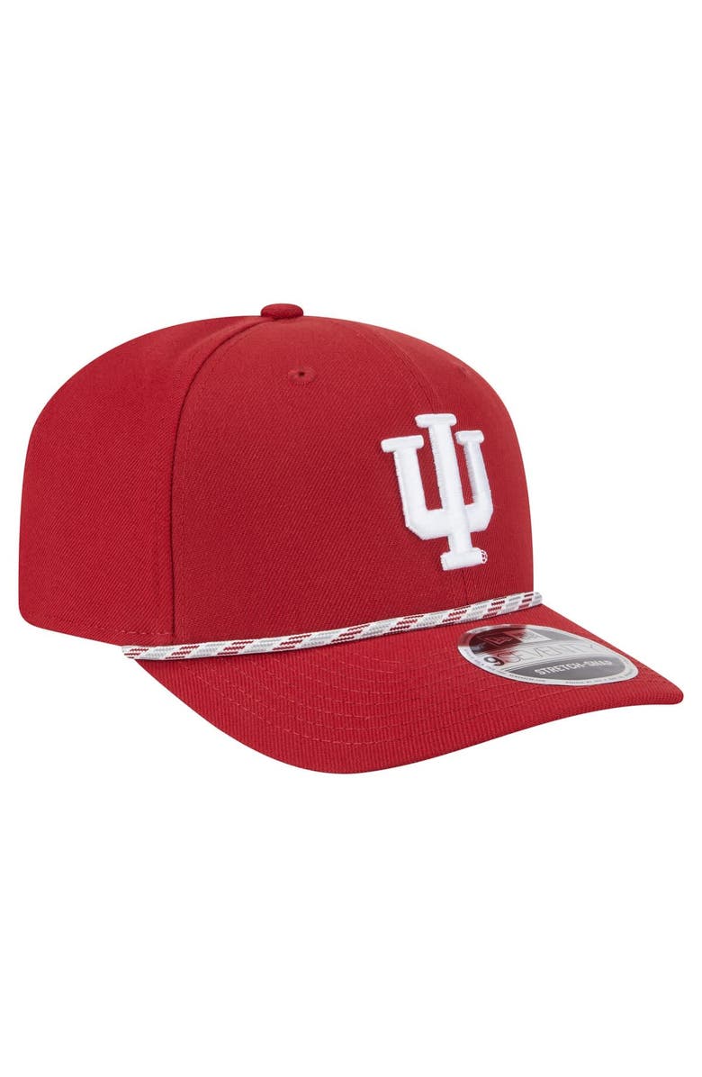 New Era Men's New Era Crimson Indiana Hoosiers Game Day Multi-Rope 9SEVENTY Stretch-Snap Hat, Alternate, color,