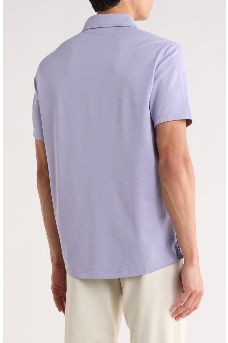 Ruben Herringbone Button Up Knit Shirt, Alternate, color, LAVENDER