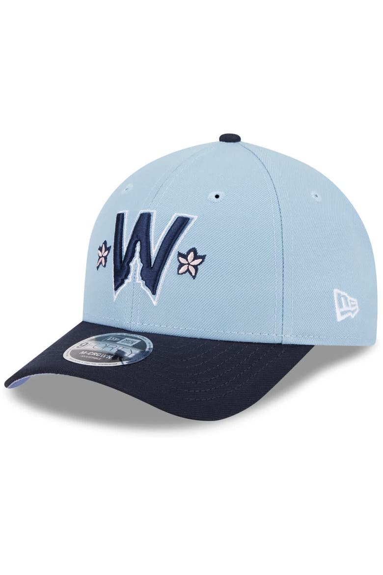 Men's New Era Light Blue/Navy Washington Nationals 2025 City Connect 9FORTY M-Crown Adjustable Hat, Main, color, Light Blue