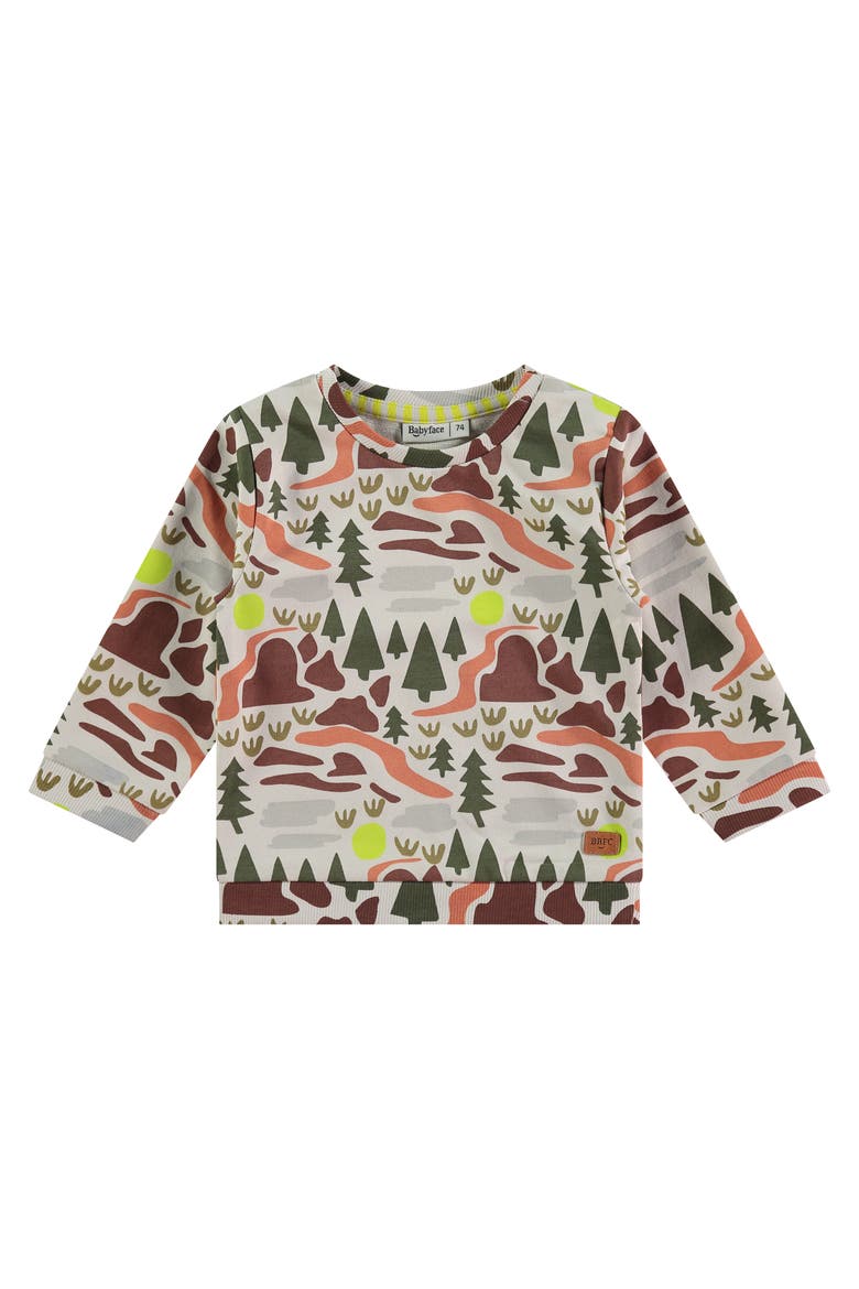 Mountain Theme Sweatshirt, Main, color, Bone
