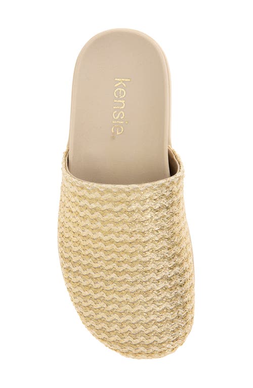 Kensie Paislee Raffia Mule In Silver