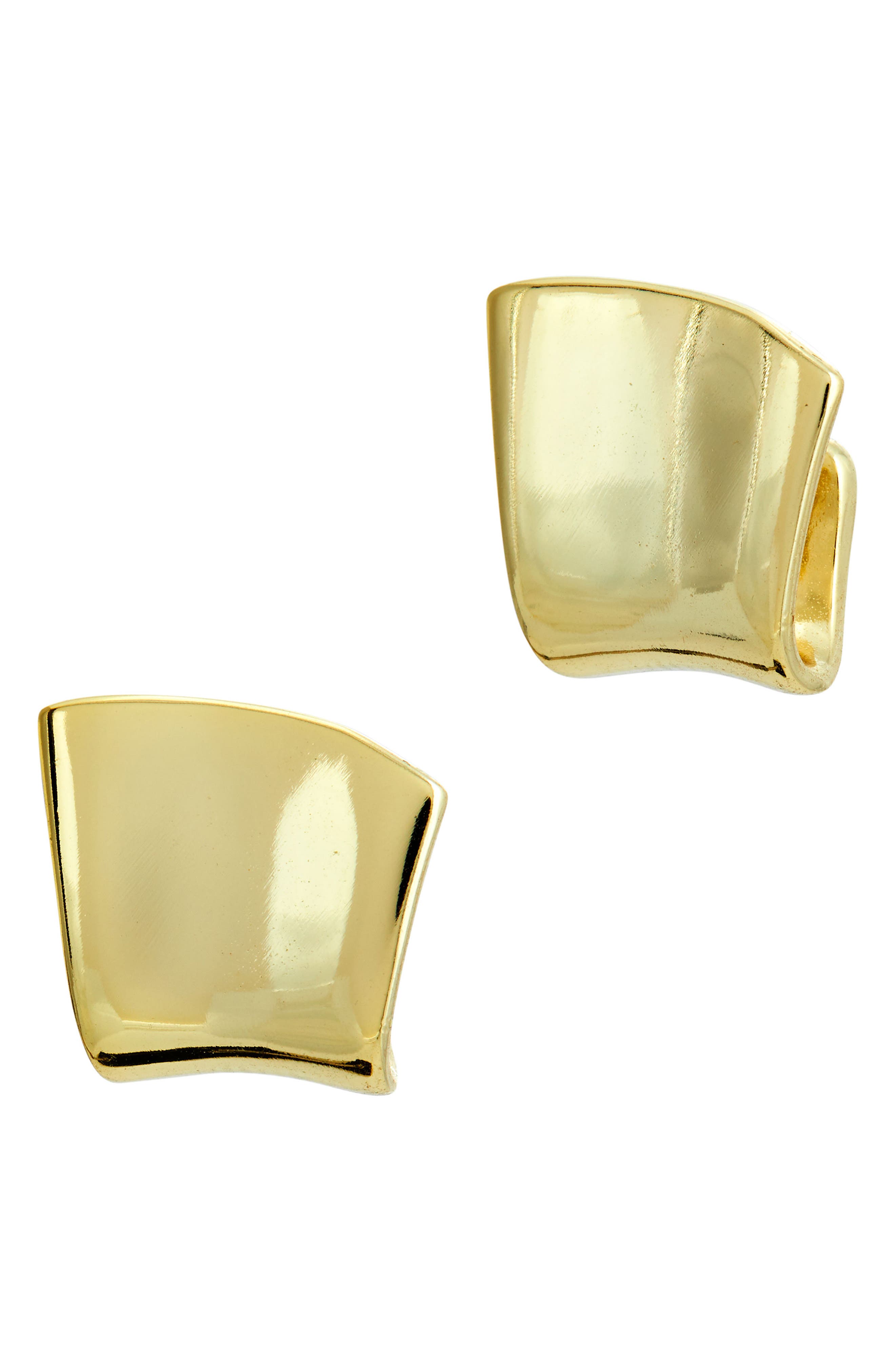 SAVVY CIE JEWELS 18K Yellow Gold Plated Sterling Silver Winged Stud Earrings