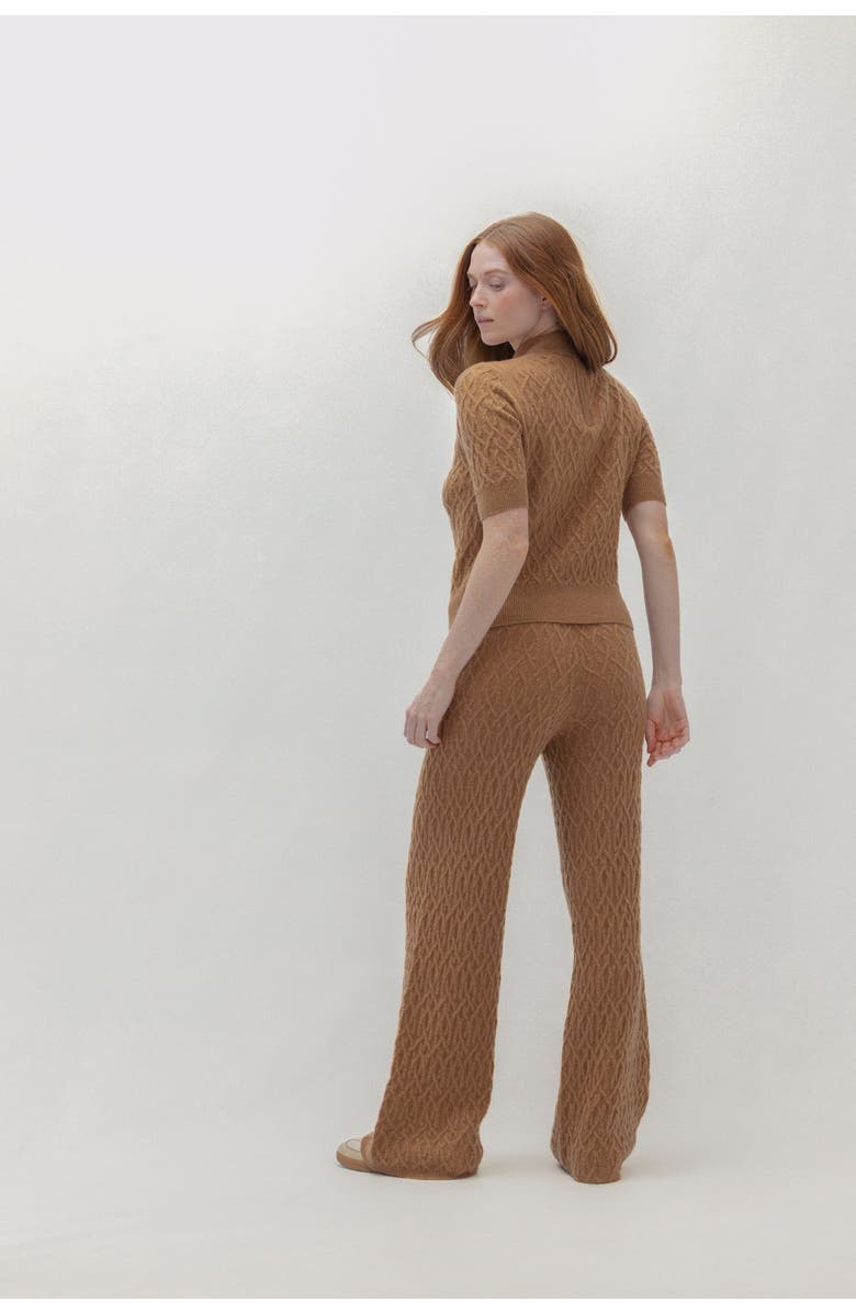 NAKED CASHMERE Cableknit Mock Neck, Alternate, color, Haystack