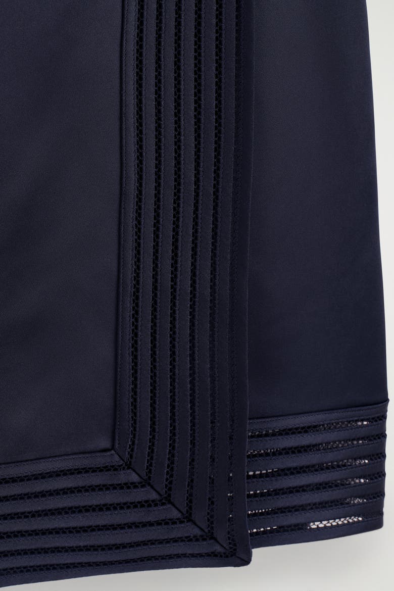 Open-Stitch Wrap Skirt, Alternate, color, NAVY