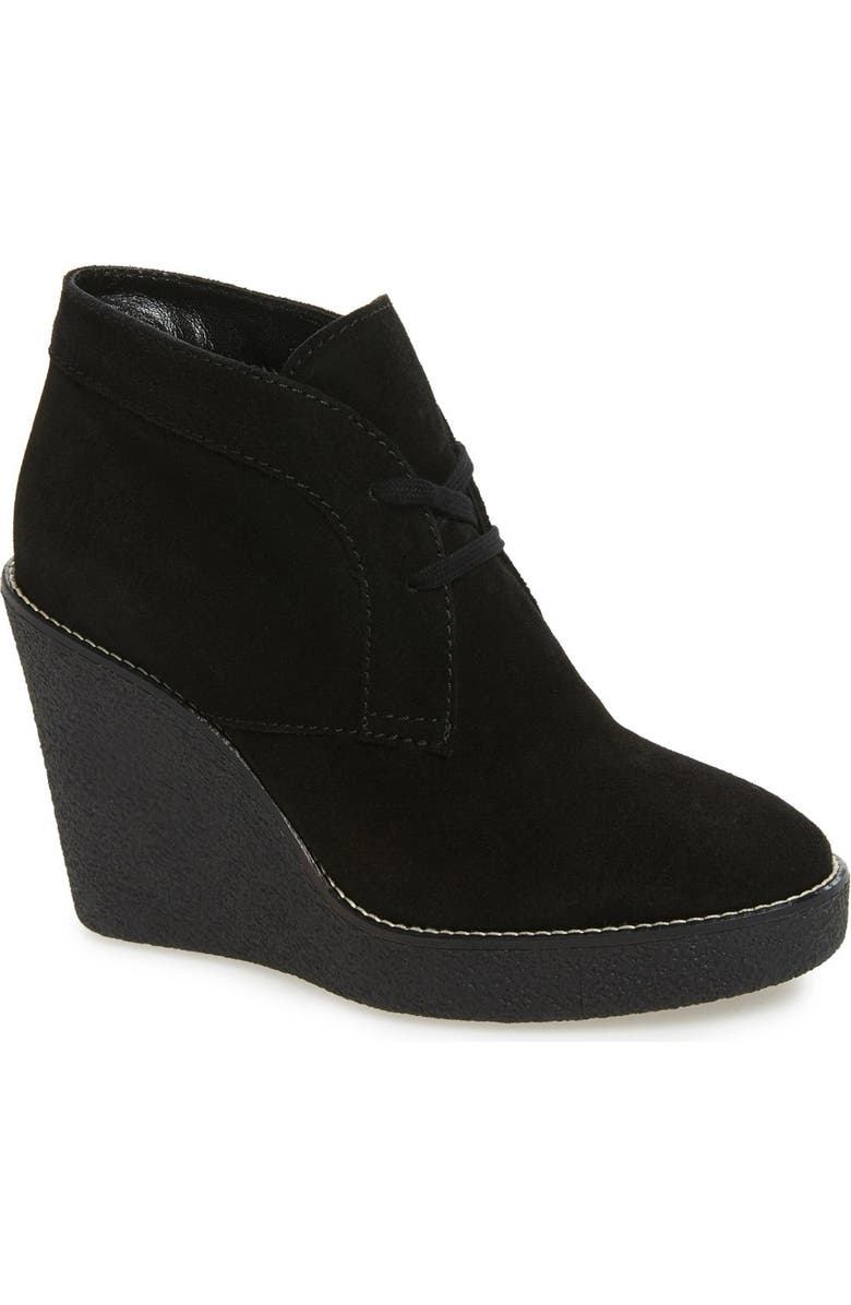 Aquatalia Vicki Weatherproof Platform Faux Fur Lined Wedge Boot, Main, color,