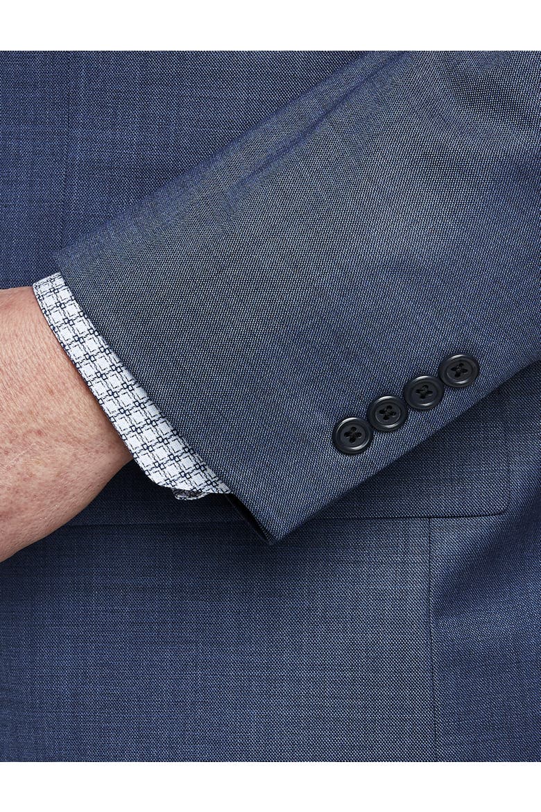 Big & Tall Jacket-Relaxer Sharkskin Suit Jacket, Alternate, color, NAVY
