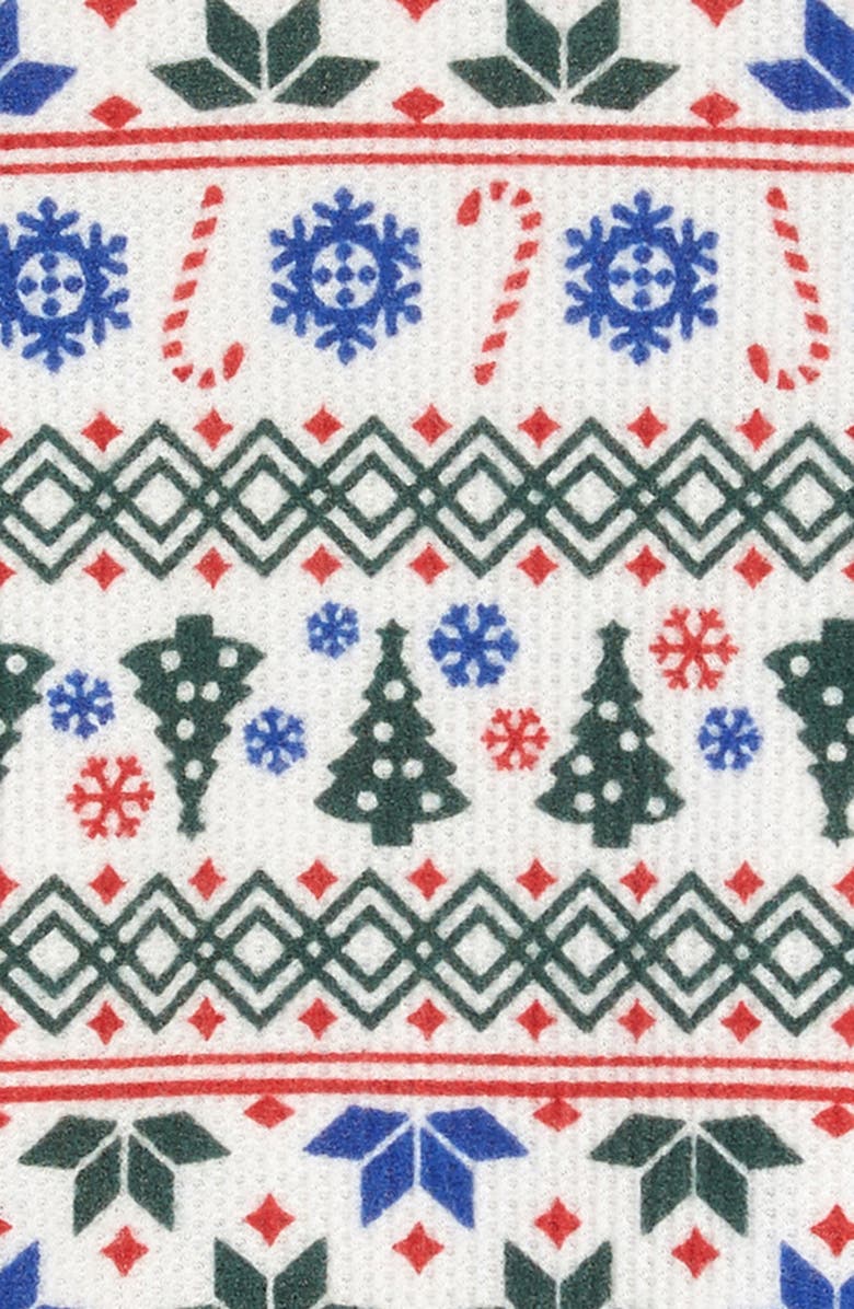 Nordstrom Kids' Fam Jam Fair Isle Fitted Two-Piece Thermal Pajamas, Alternate, color, 