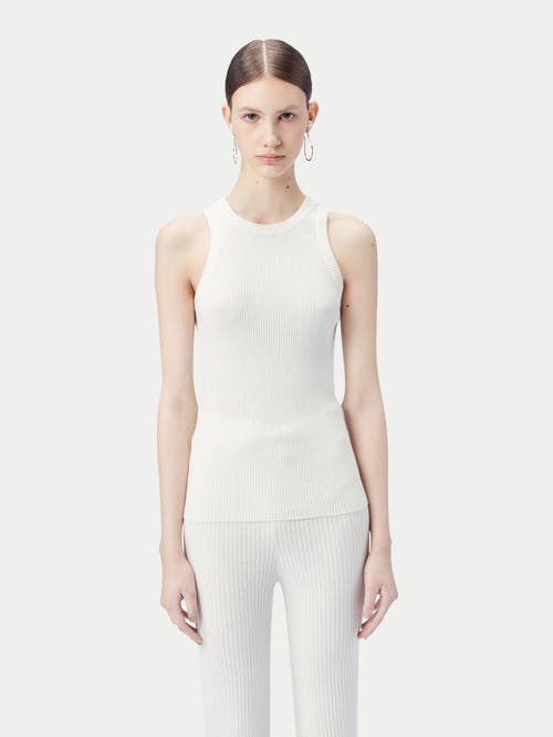 Gobi Mongolian Cashmere Cotton Silk Cashmere Tank Top In Whisper White