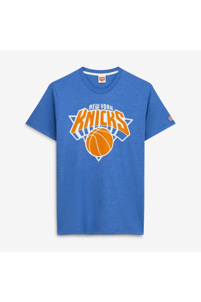 Unisex Homage  Blue New York Knicks Logo Tri-Blend T-Shirt, Main, color, Blue