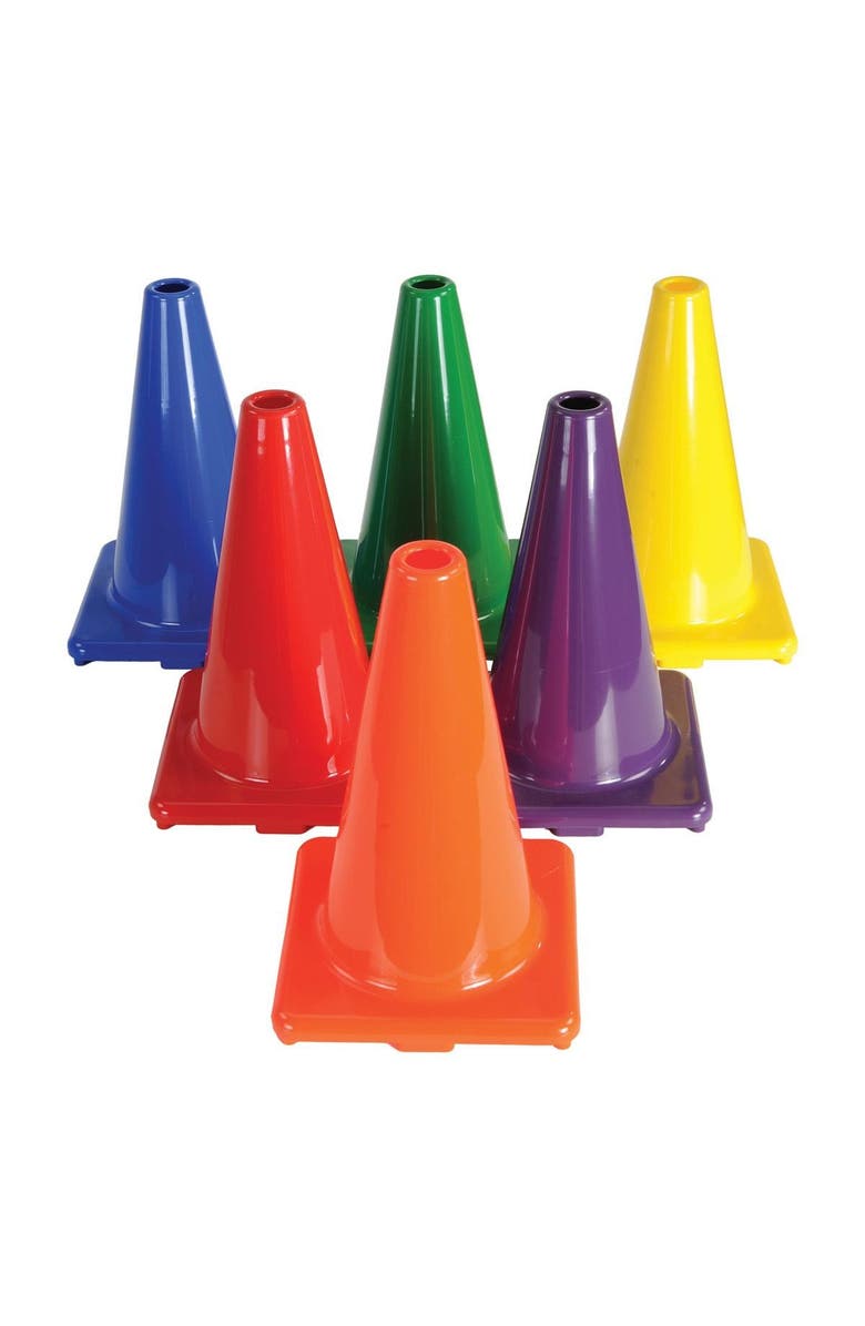 Kaplan Early Learning Company 12" Outdoor Durable Rainbow Cones - Set of 6, Main, color, Multicolor