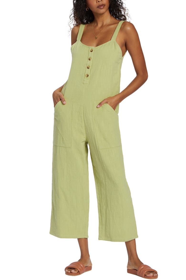 Stargazer Cotton Jumpsuit, Main, color, WILLOW