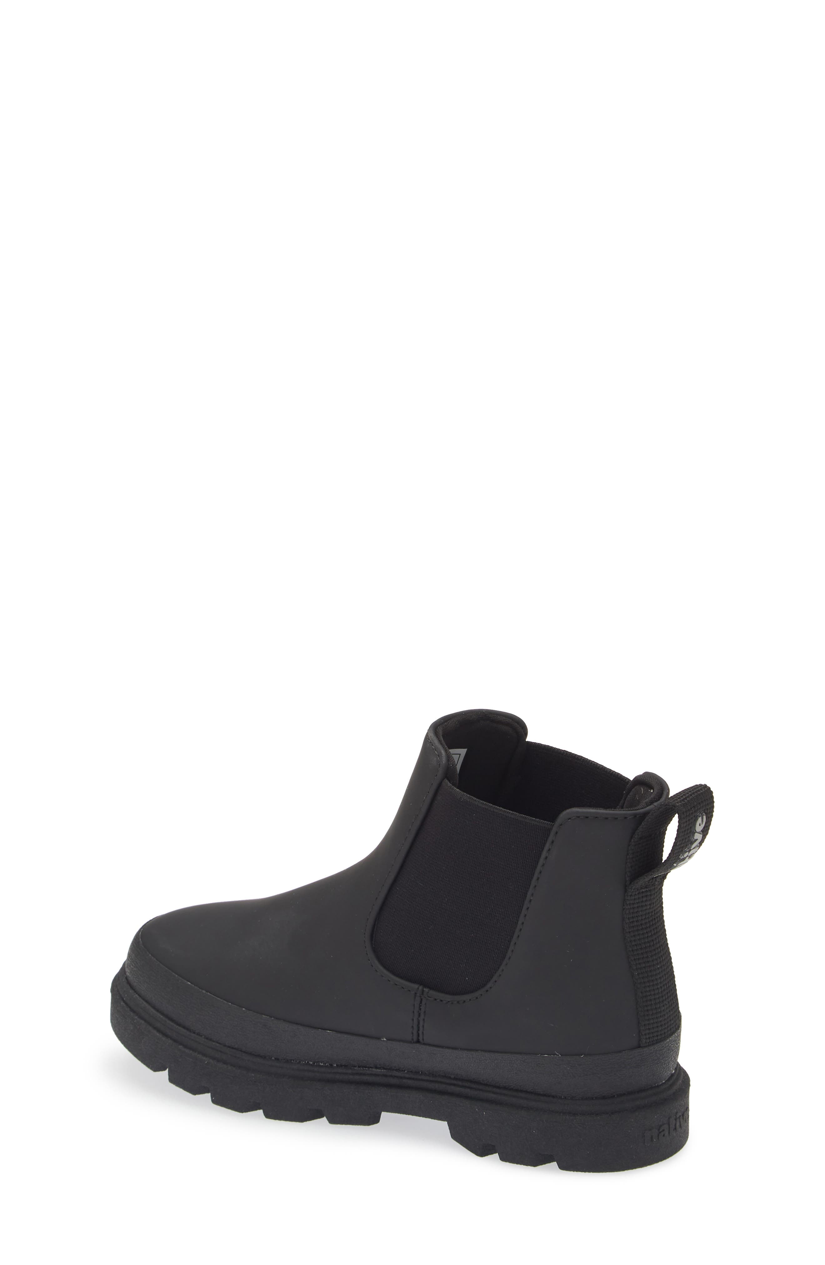 Native Shoes Kids' Kensington Water Resistant Chelsea Boot, Alternate, color, Jiffy Black/ Jiffy Black
