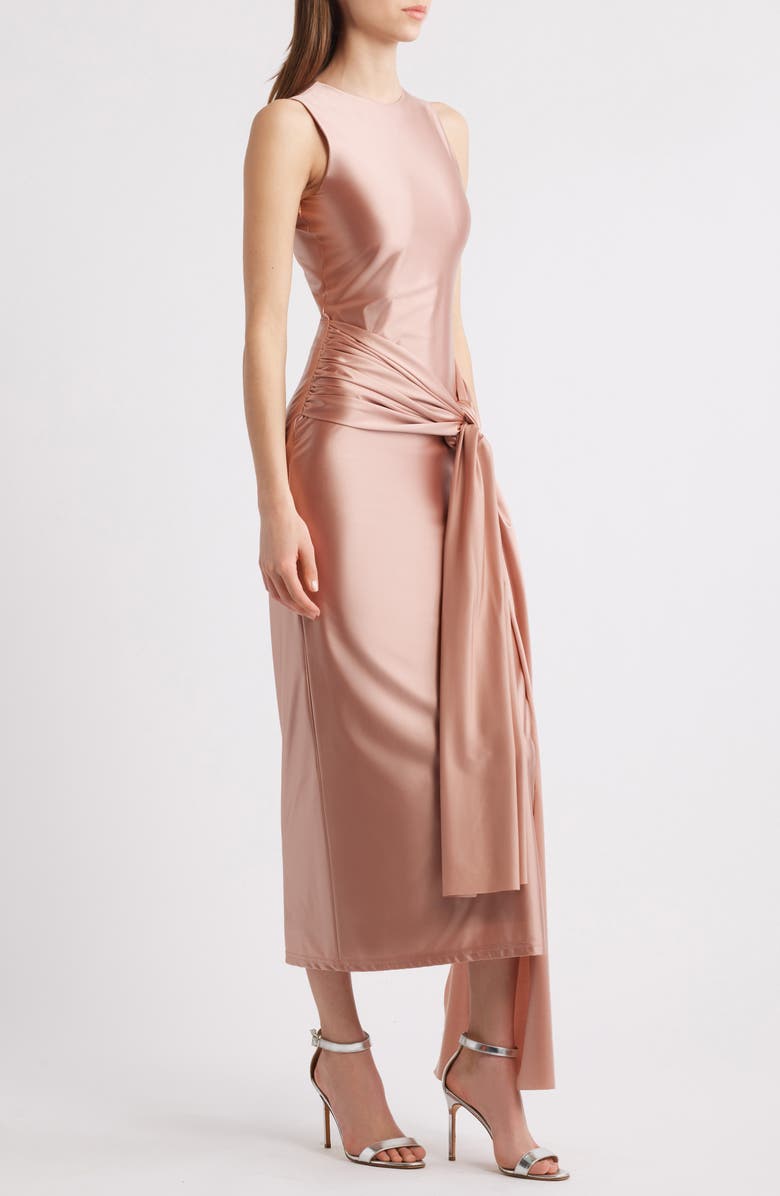 Rare London Liquid Jersey Cocktail Dress, Alternate, color, Blush