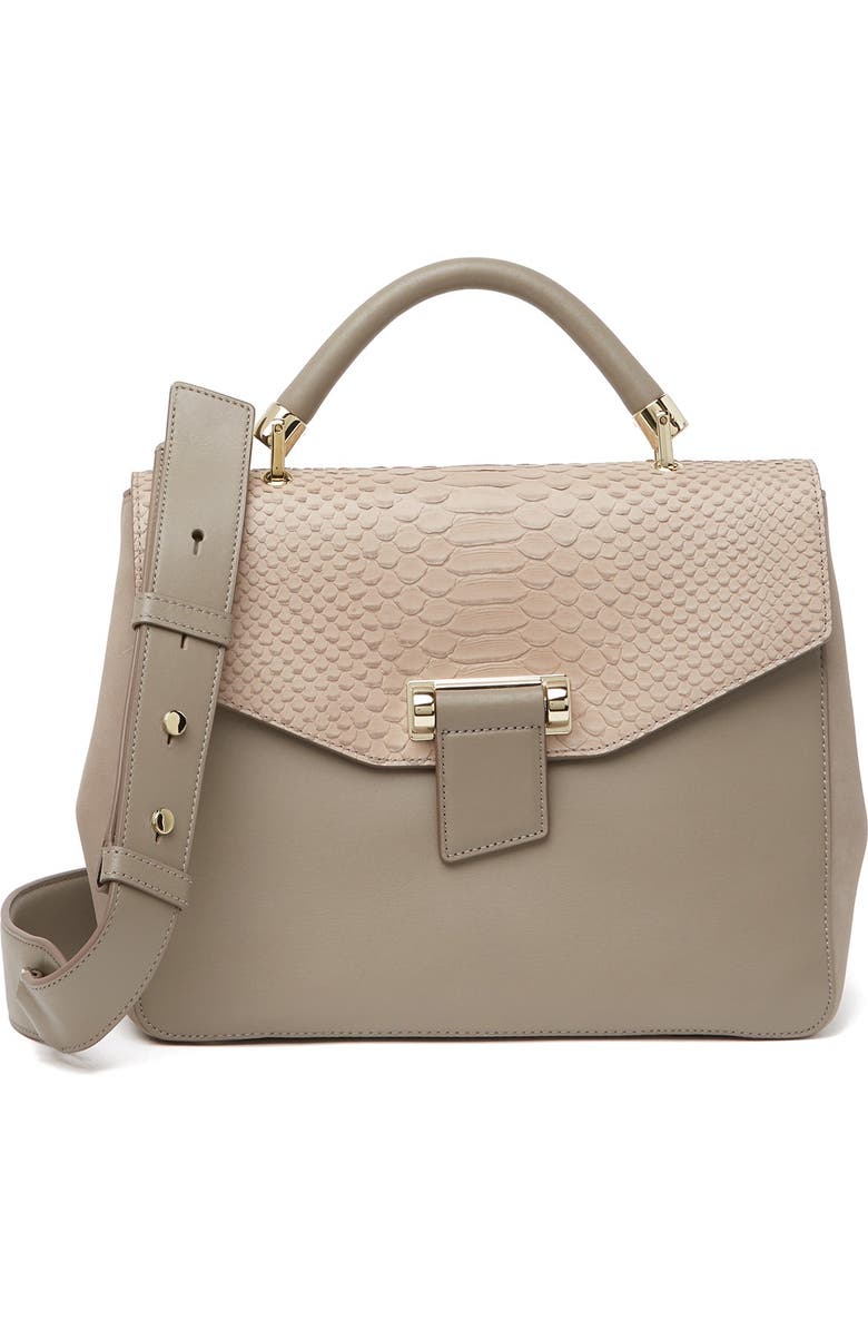 TUMI Brooke Snake Embossed Crossbody, Main, color,