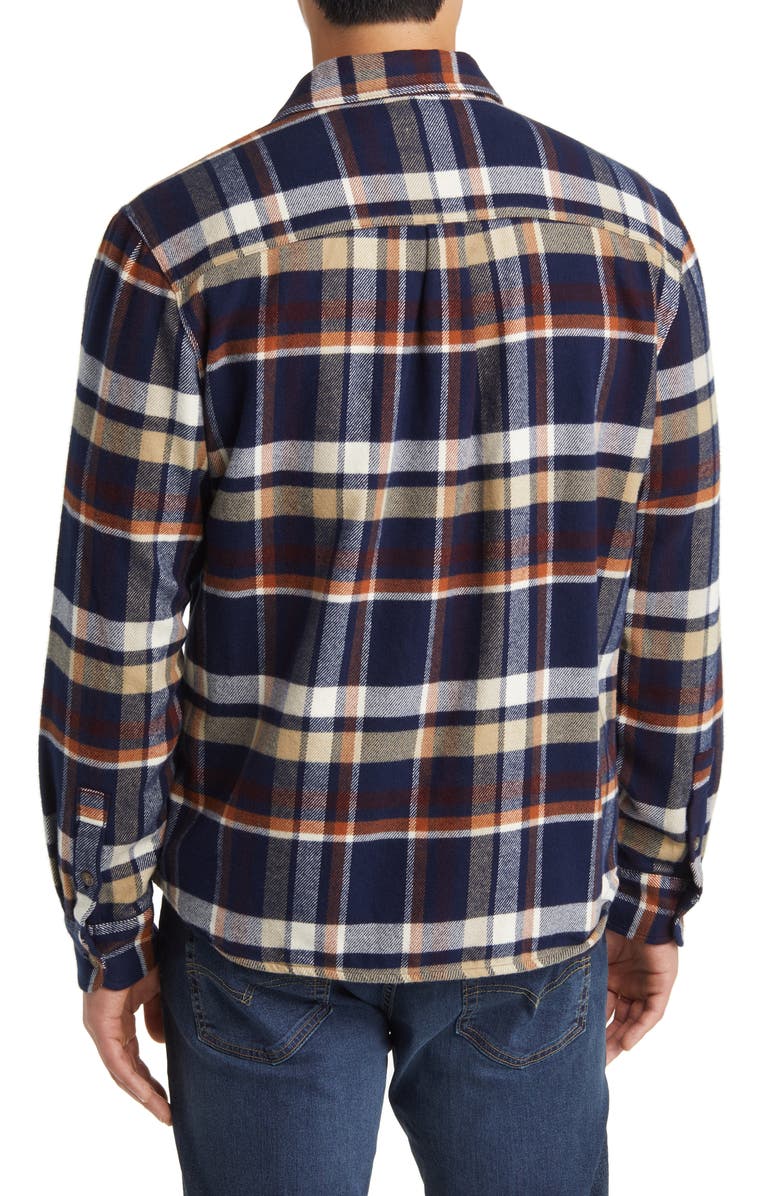 Marine Layer Signature Plaid Flannel Lined Button-Up Camping Shirt, Alternate, color, 
