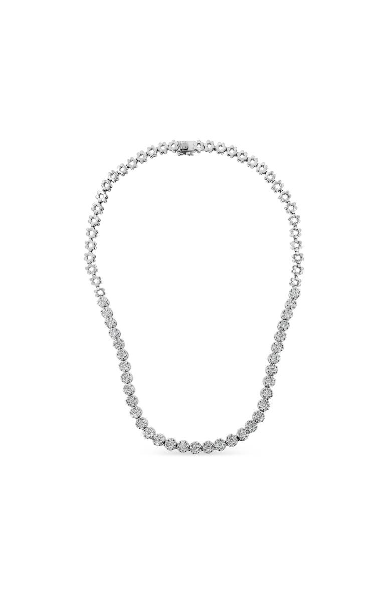 Haus of Brilliance IGI Certified 14K Gold 8.0 Cttw Pave Set Riviera Diamond Necklace, Main, color, White